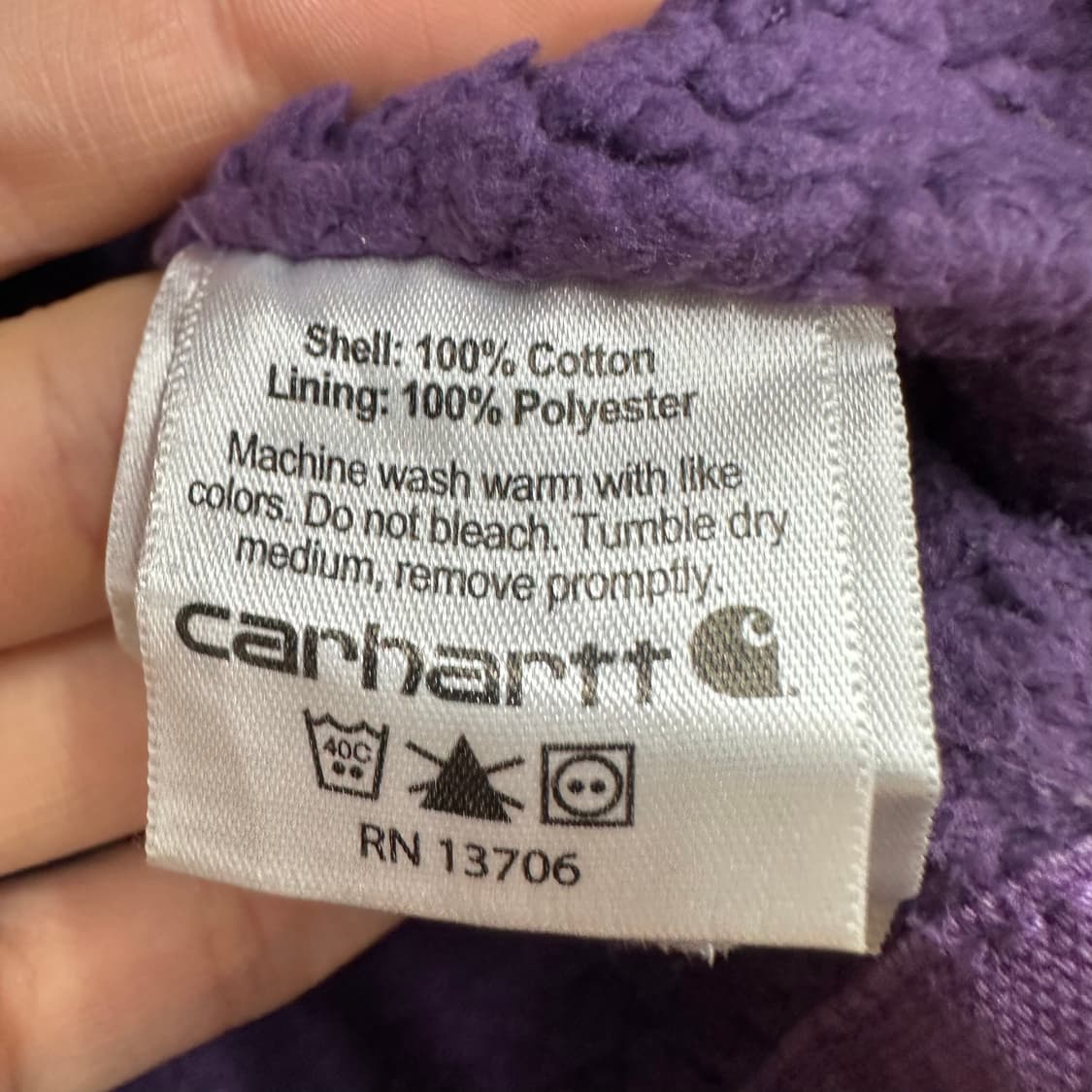 90 칼하트 여자 안감 플리스 후드 워크자켓 상품이미지5