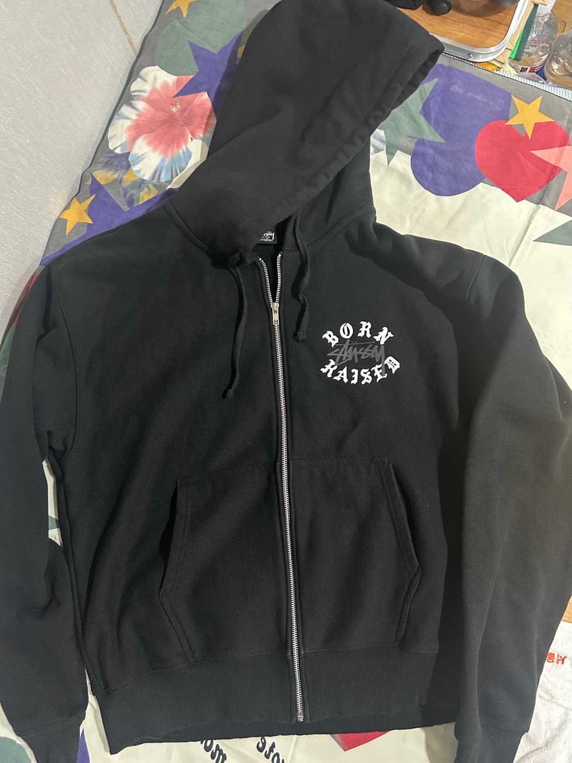 스투시 본앤레이즈드 후드집업XL블랙 상품이미지1