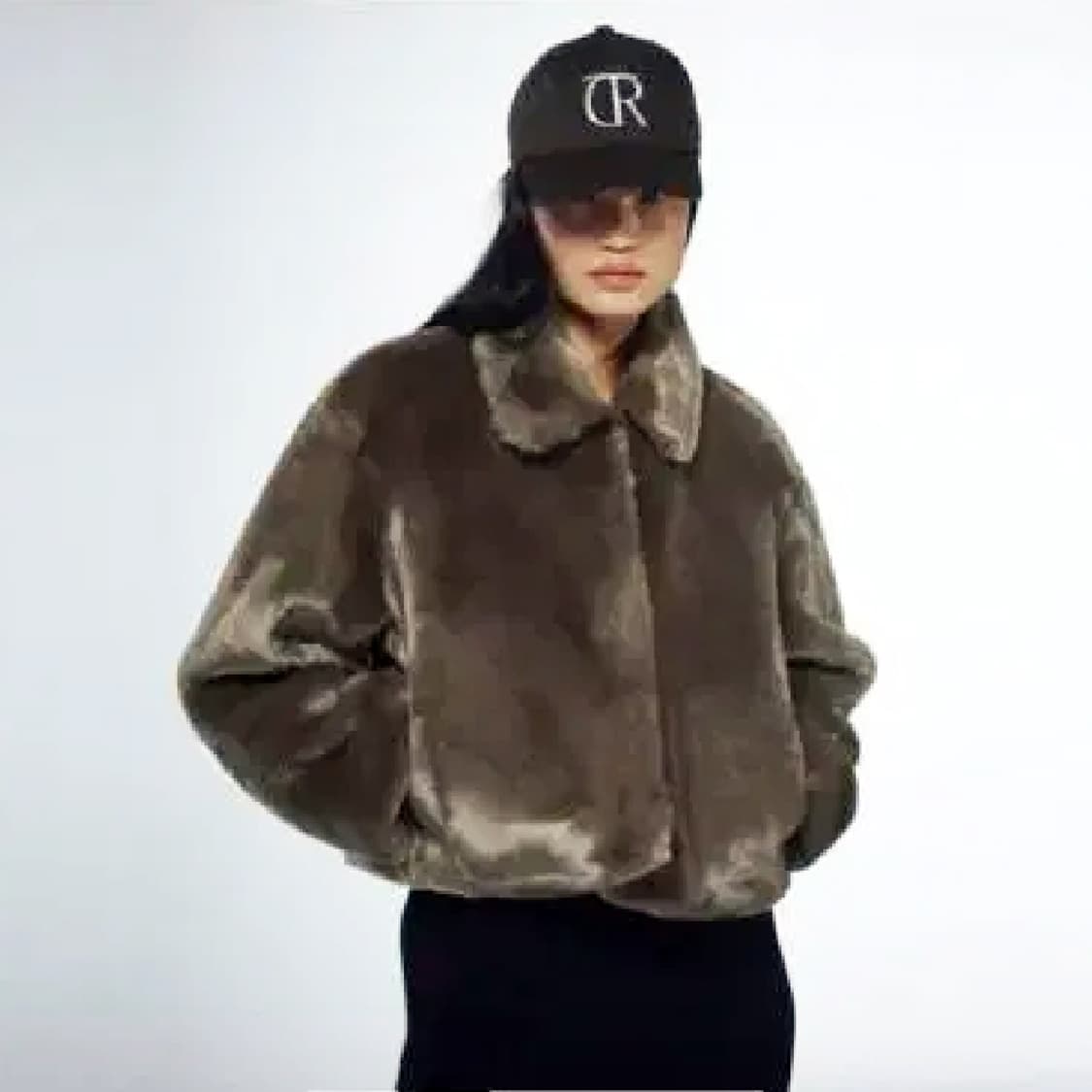 커렌트(CURRENT) 퍼 크롭자켓 프리사이즈 상품이미지2