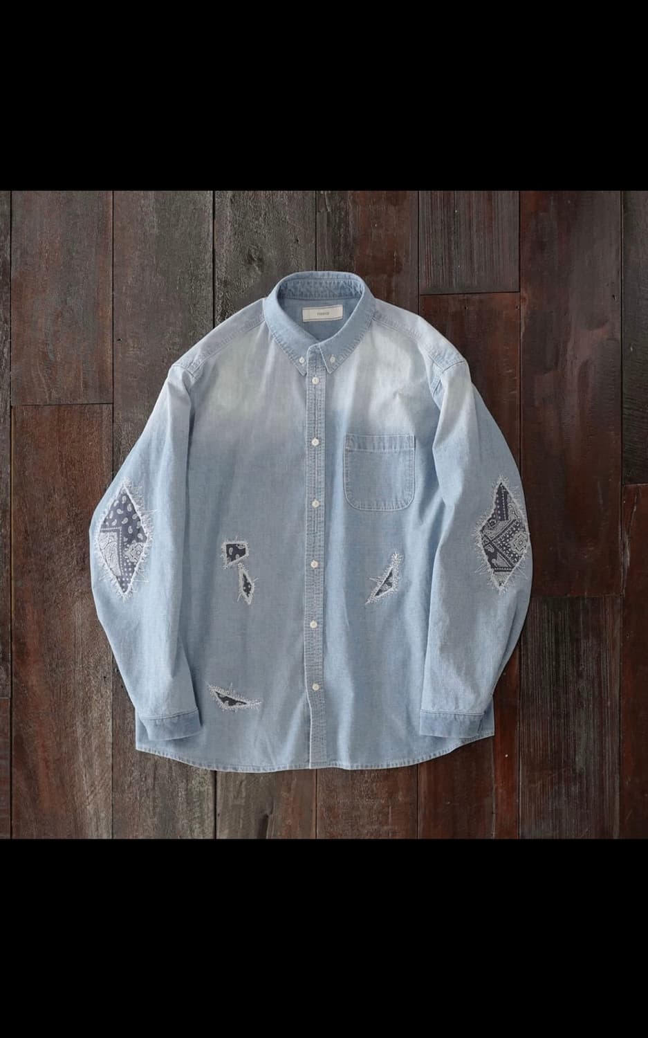 피어스 데님 셔츠 S 상품이미지1