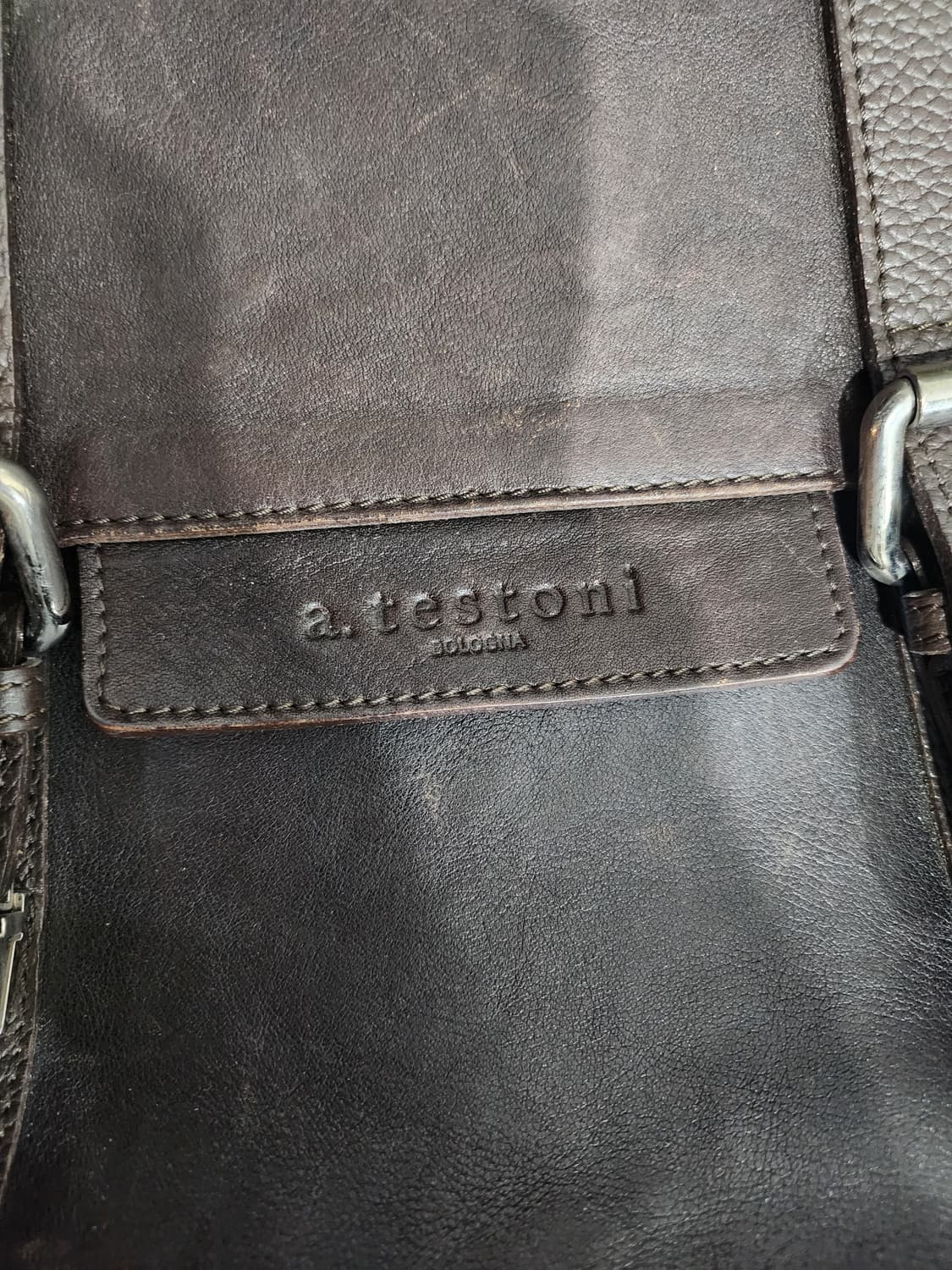 a.testoni 가죽 서류 가방 브라운 정품 상품이미지5
