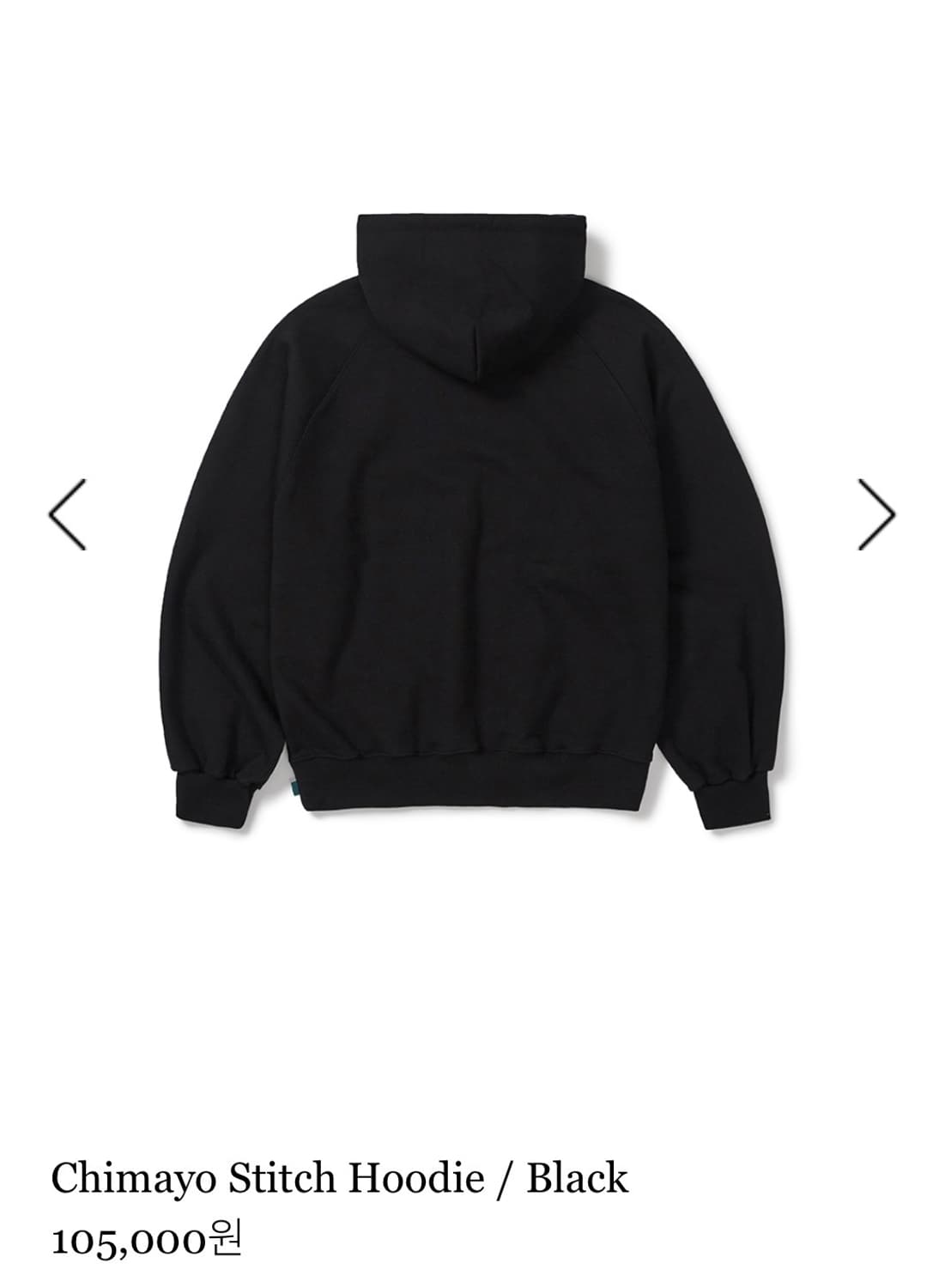 카락터 chimayo stitch hoodie 블랙 01 상품이미지2