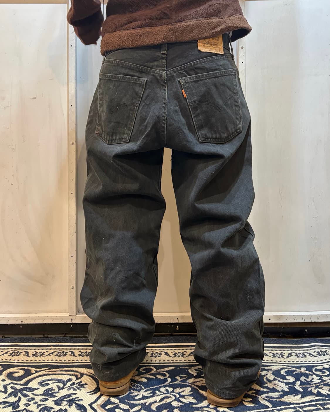 90s LEVIS 618 orange tab black denim pt 상품이미지2