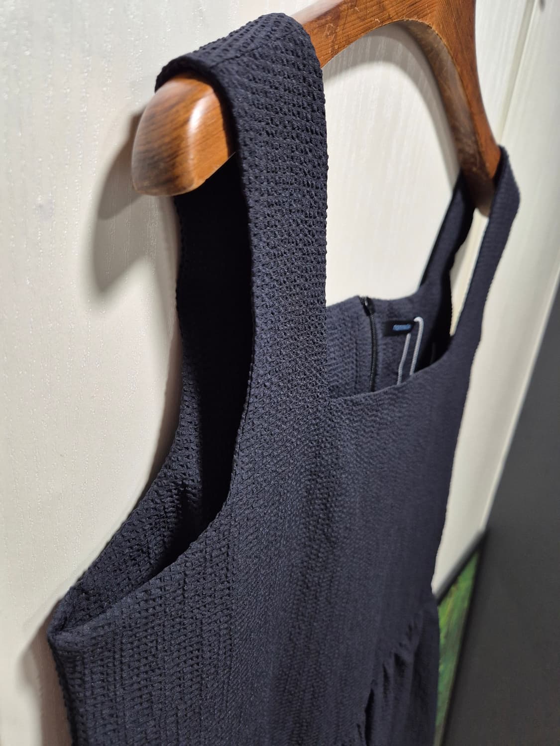 (세일)(새상품)nonmute 다크네이비 민소매 시어서커탑블라우스 상품이미지6