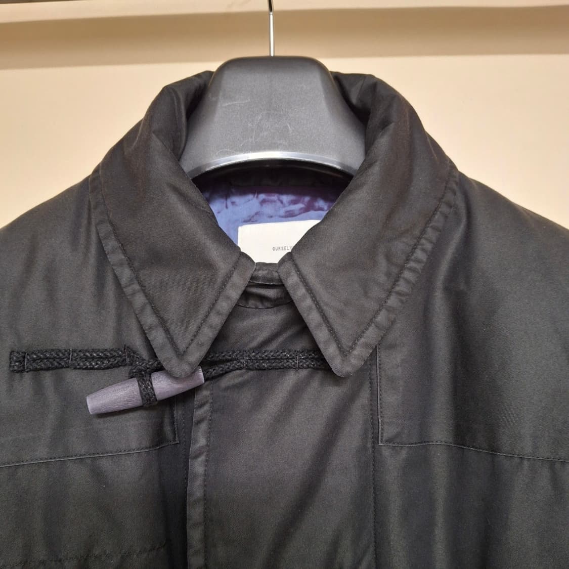 [1] 아워셀브스 인슐레이션 개버딘 더플 코트 블랙 ourselves 상품이미지7