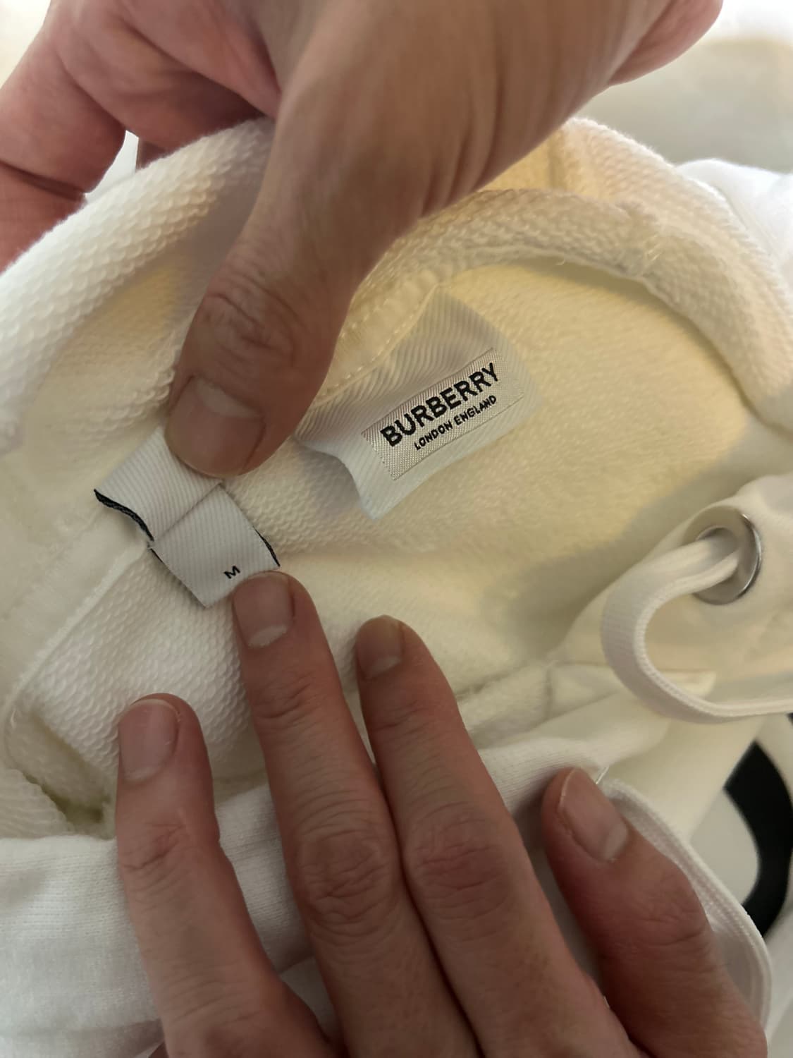 버버리 호스페리 프린트 코튼 후드 화이트 상품이미지6