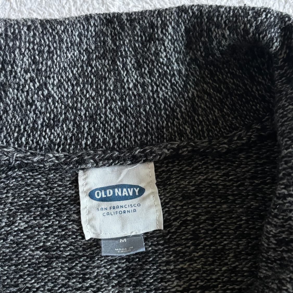 일본빈티지 old navy 무채색 차콜 니트 가디건 상품이미지5