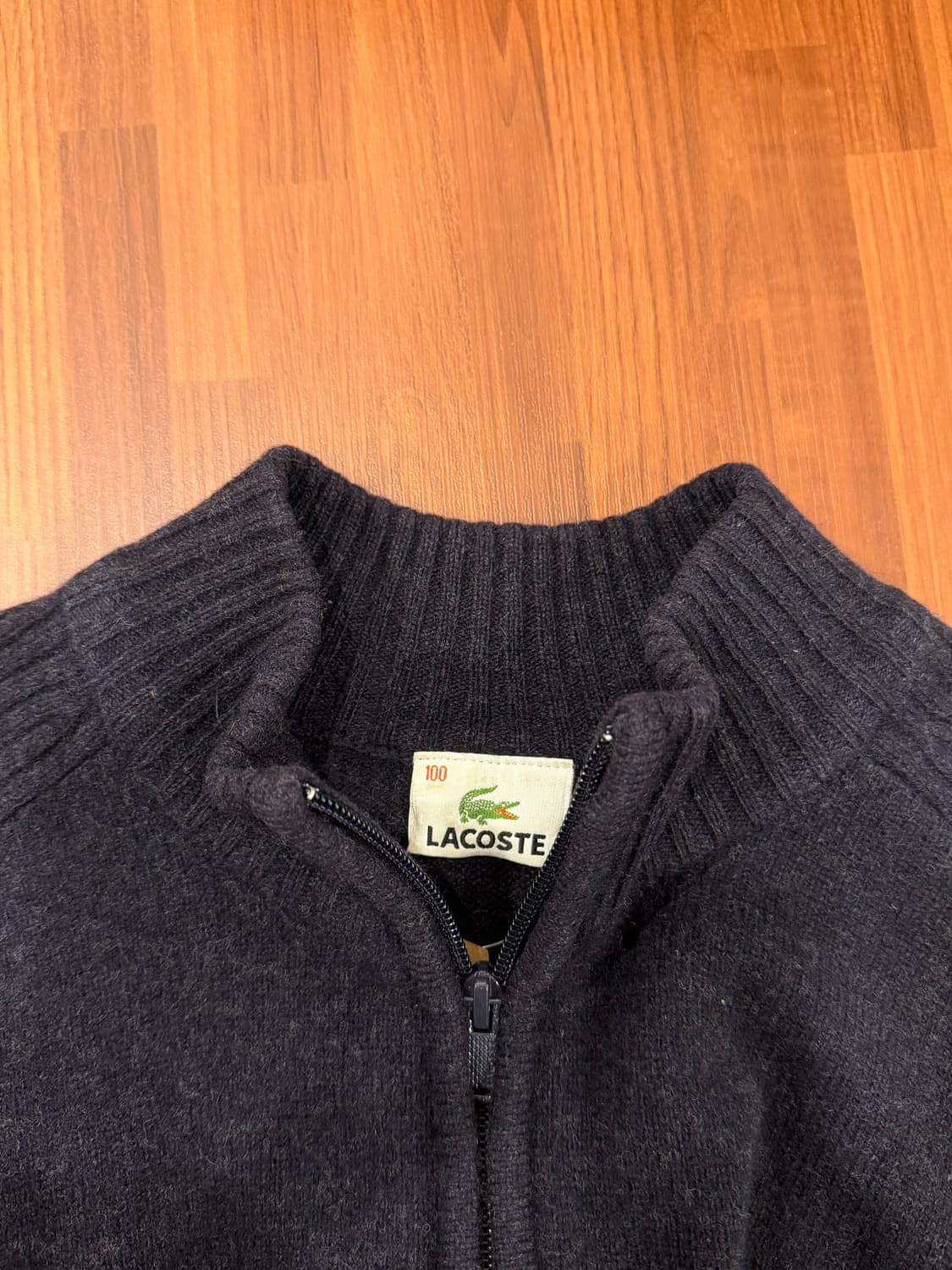 Lacoste 라코스테 하프넥 쿼터 집업 울 니트 상품이미지8