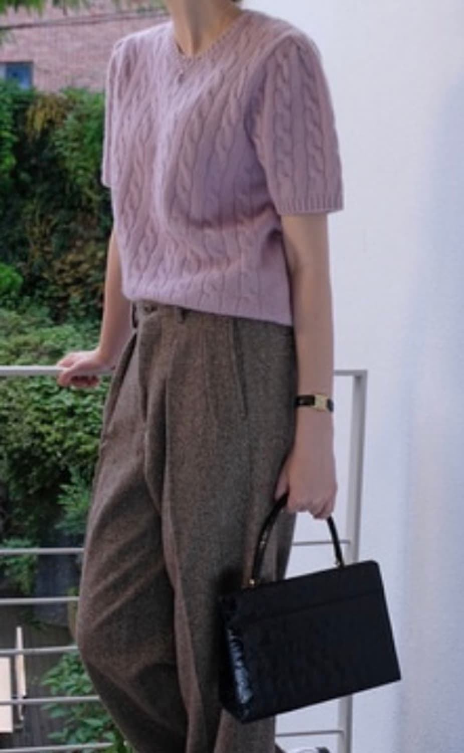 모데스트 무드 modest mood 로맨틱 케이블 숏 스웨터 상품이미지4