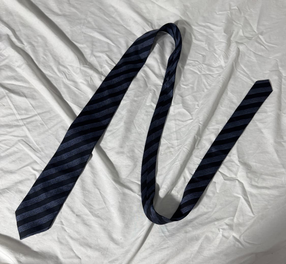 이세이미야케 패턴 실크 넥타이 상품이미지1