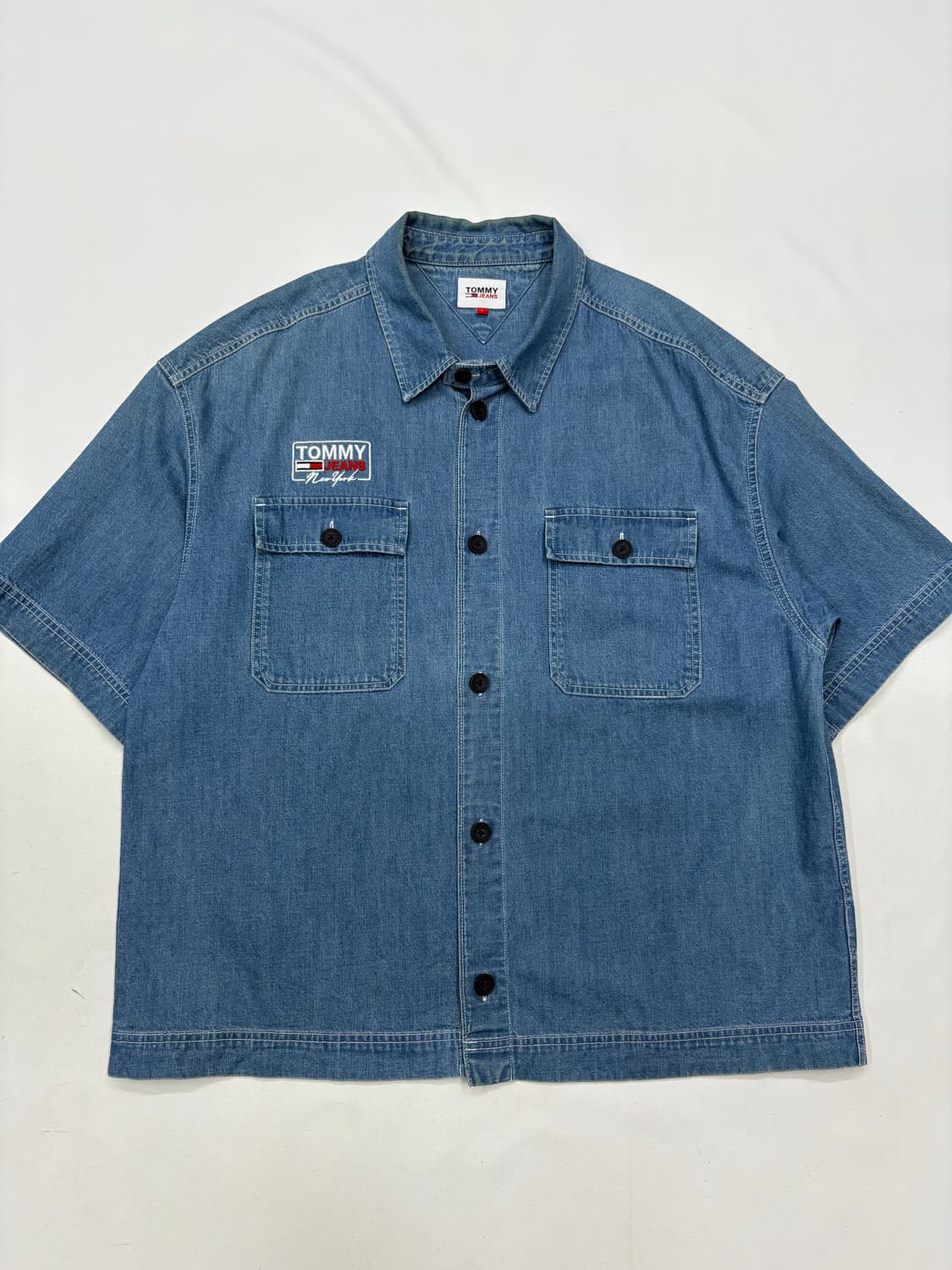 타미힐피거 백로고 쇼트 슬리브 워크 반팔 셔츠 상품이미지8