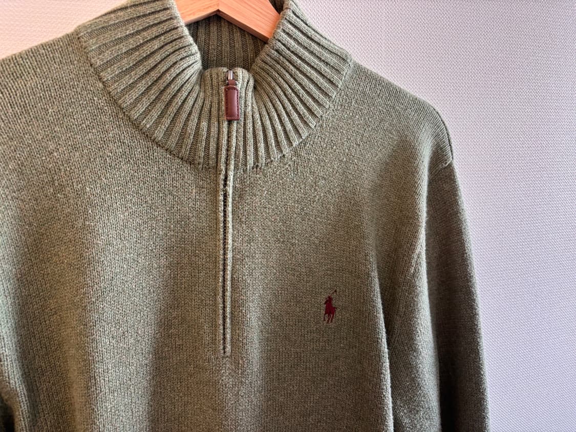폴로 POLO 반집업 니트 카키 그린 상품이미지4