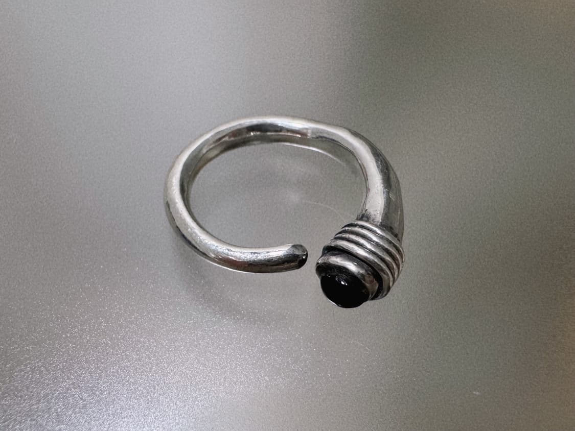 빈티지 오닉스 실버 반지 상품이미지1