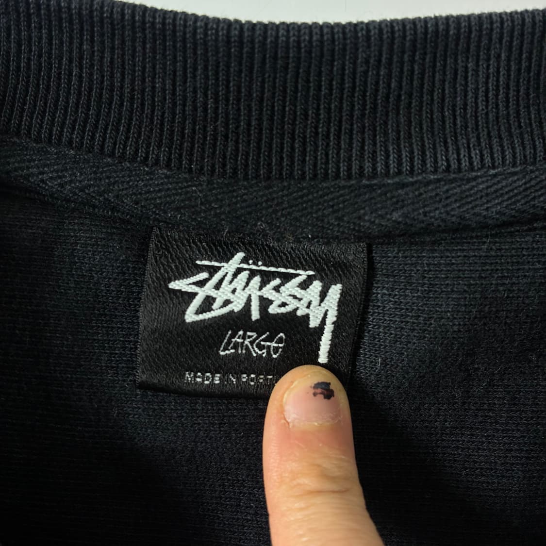 Stussy  스투시 스타 크루 피그먼트 다이트 블랙 맨투맨 상품이미지5