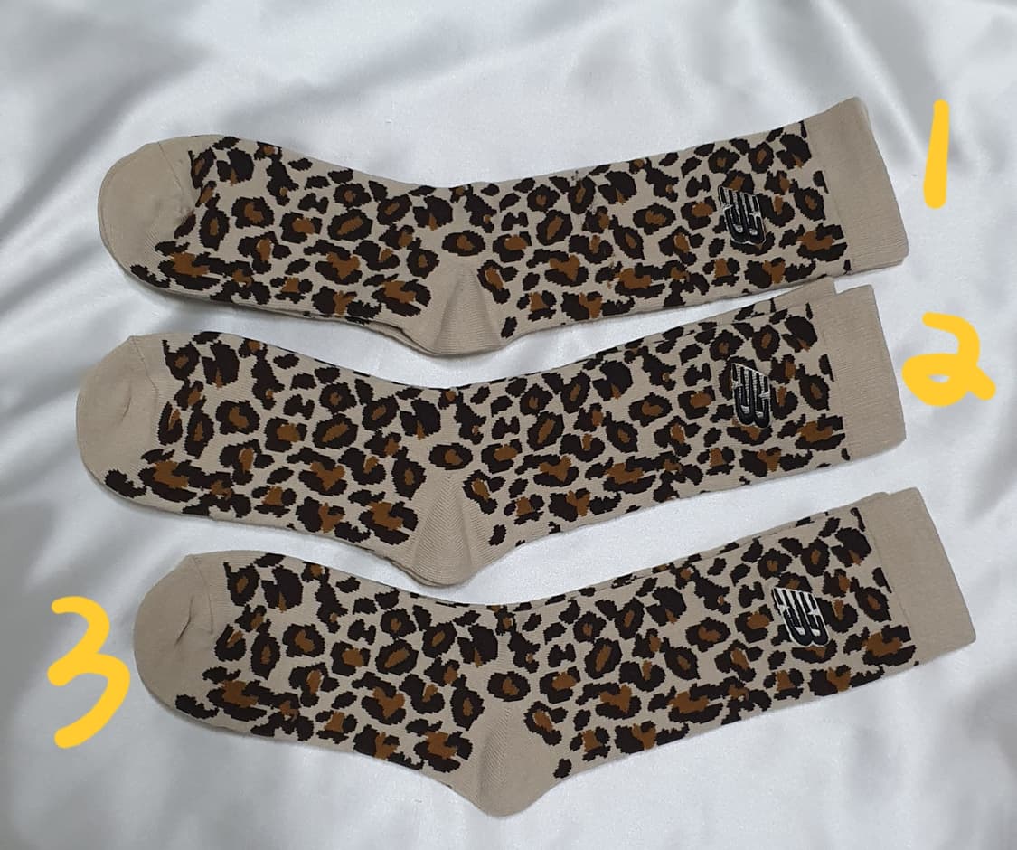 호피 레오파드 브라운 블랙 뉴발란스 양말 상품이미지1