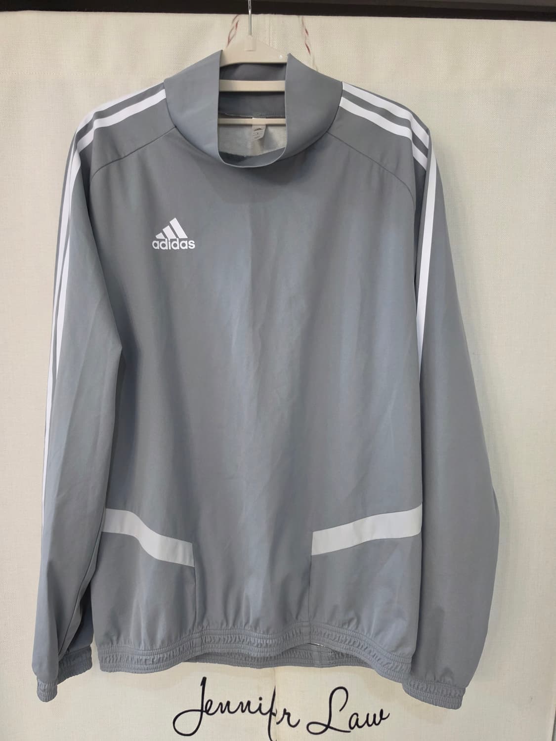 L)아디다스 티로 레인탑 긴팔 그레이 바람막이 상품이미지1