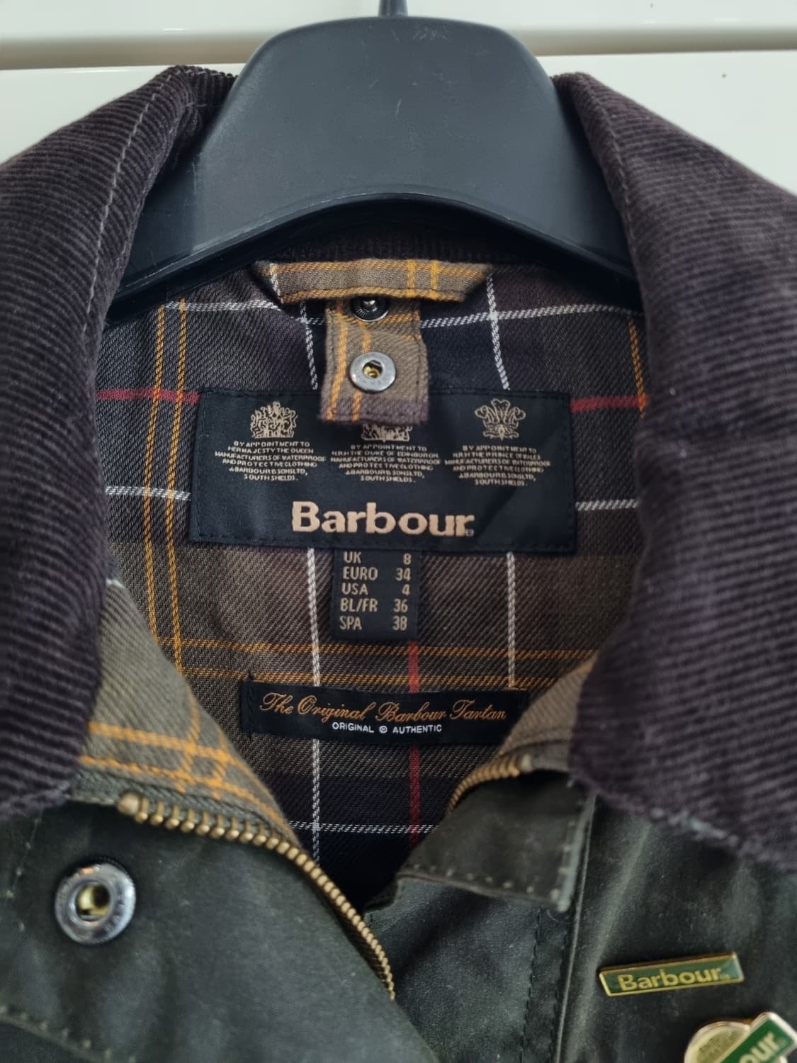 바버 비드넬 왁스 자켓 UK8 상품이미지7