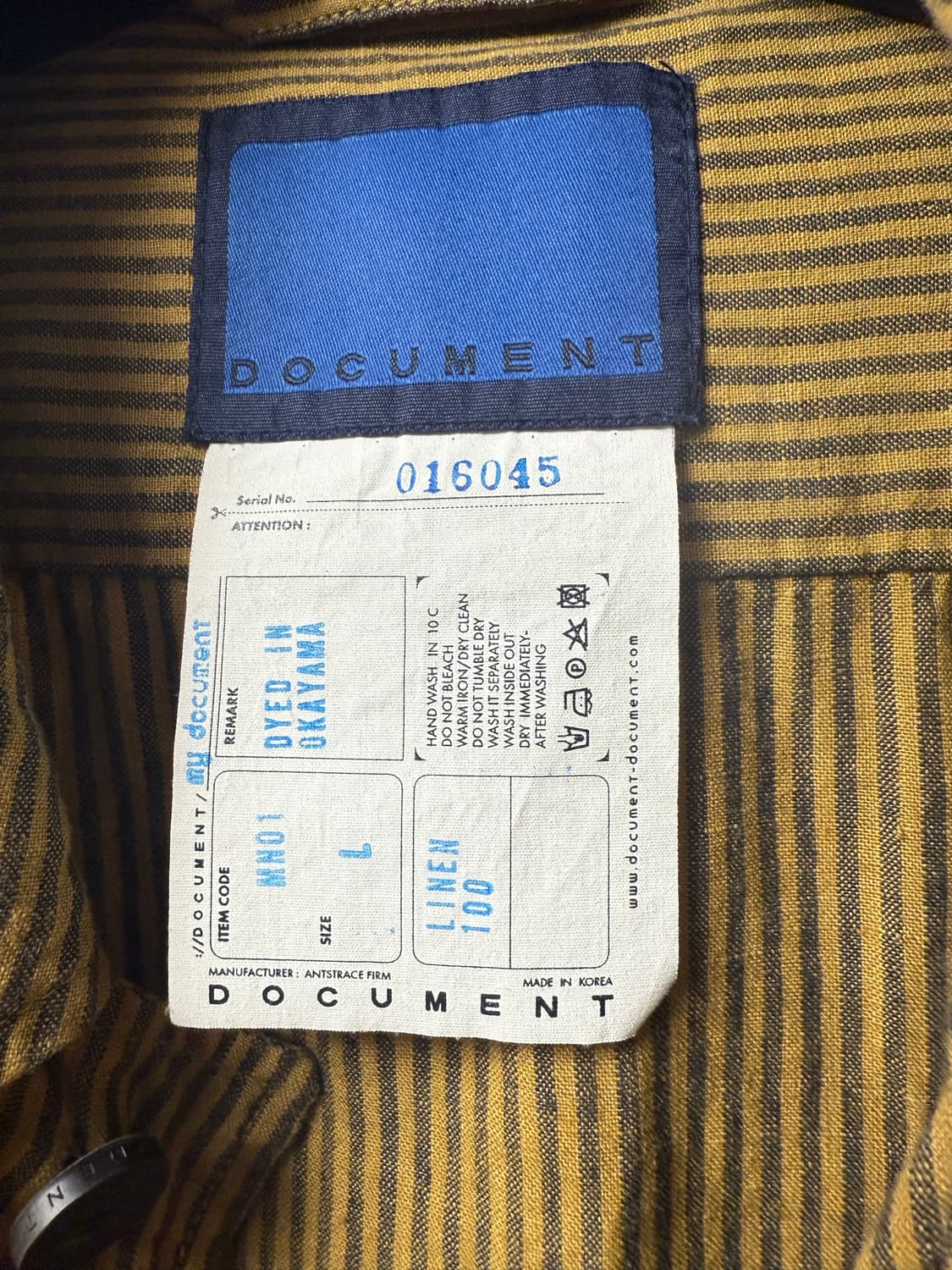 Document 리넨 빅 포켓 자켓 L 상품이미지5