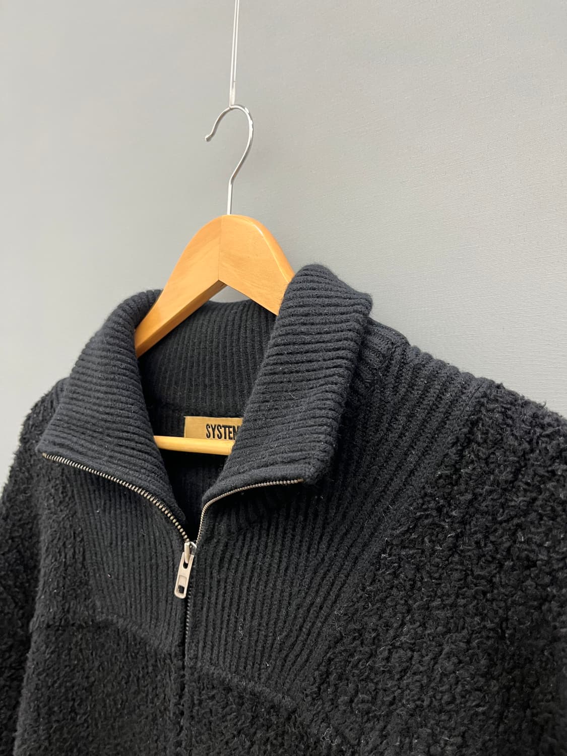 시스템옴므 블랙 부클레 케시미어 혼방 자켓 상품이미지3