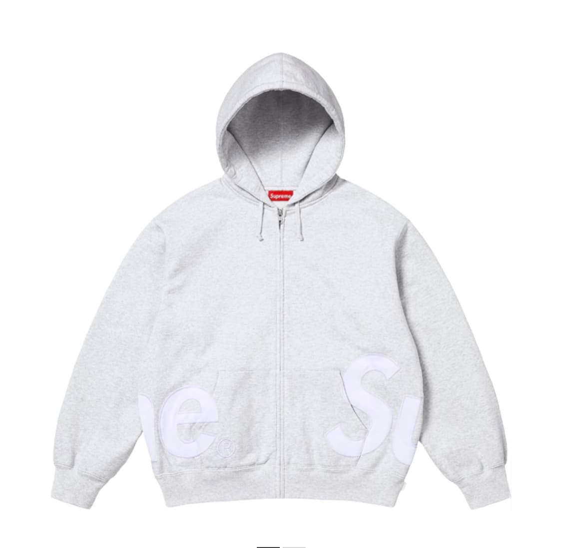 슈프림 빅로고 후드집업 애쉬 그레이 상품이미지1
