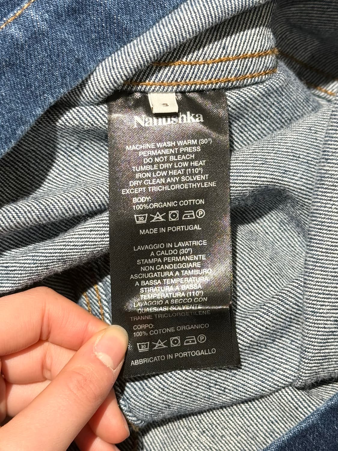 나누슈카 중청 데님 투 포켓 셔츠 원피스 상품이미지8