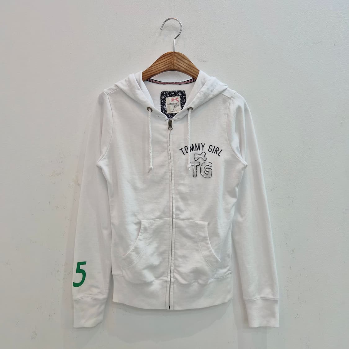 Tommy Girl Japan 화이트 후드집업 상품이미지1
