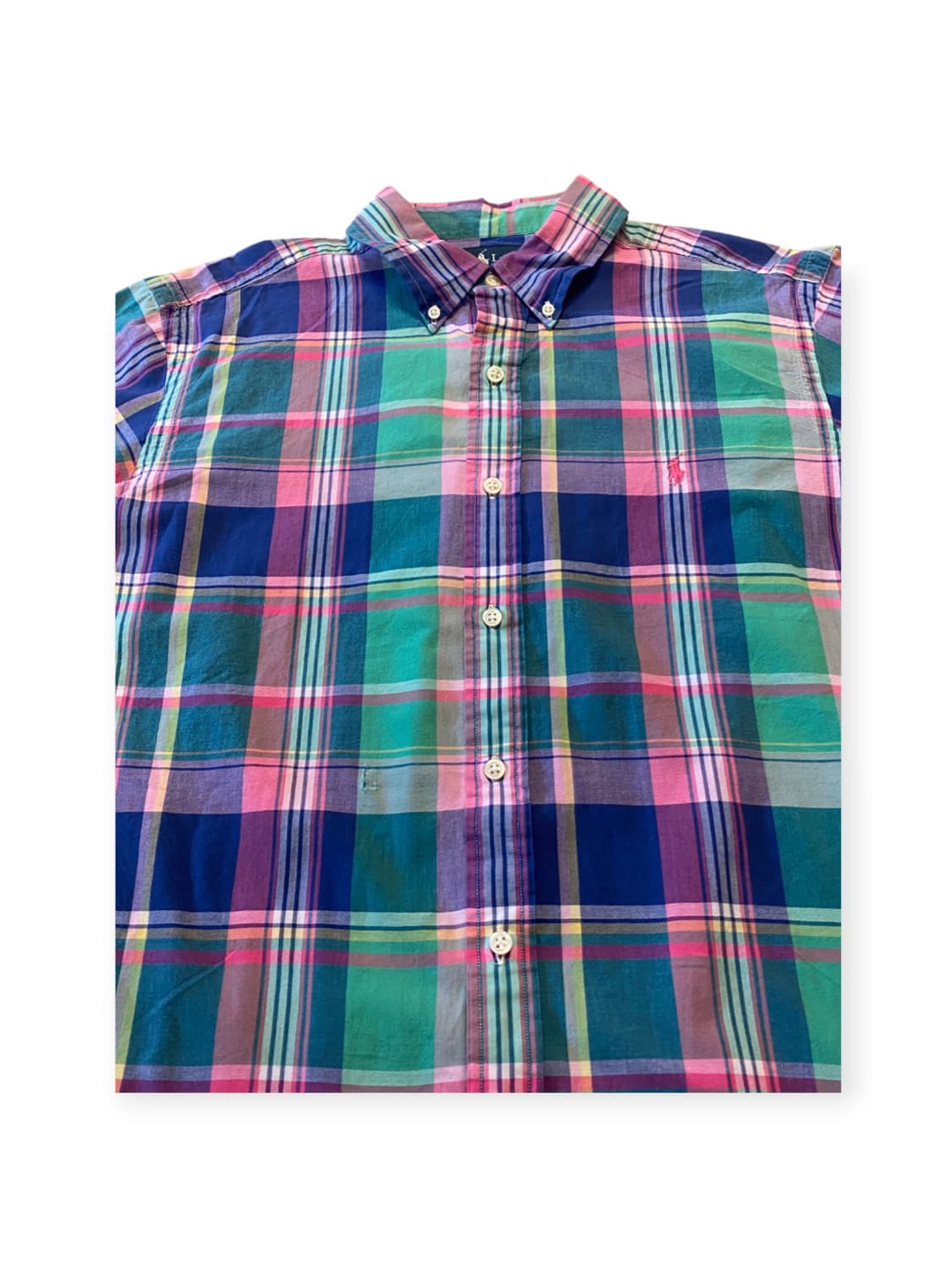 폴로랄프로렌 체크 반팔 셔츠 (Man XL) 상품이미지4