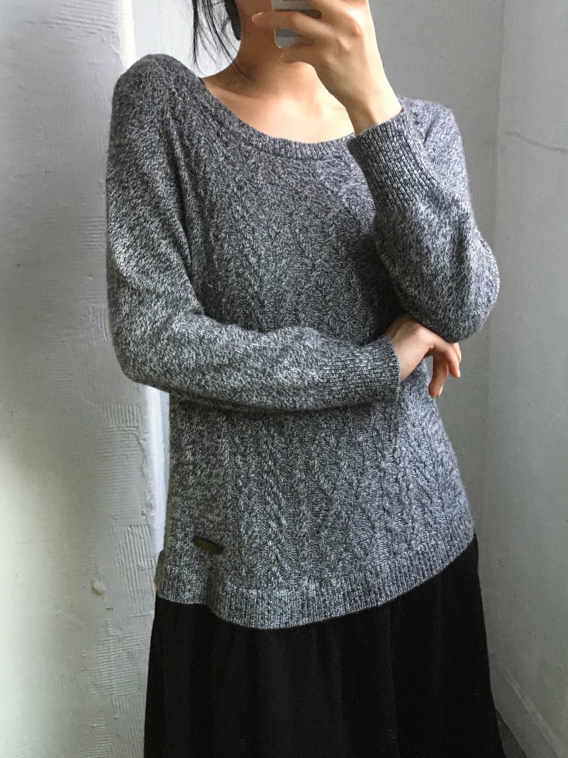 Burberry  버버리 블루라벨 배색 니트 원피스 상품이미지3