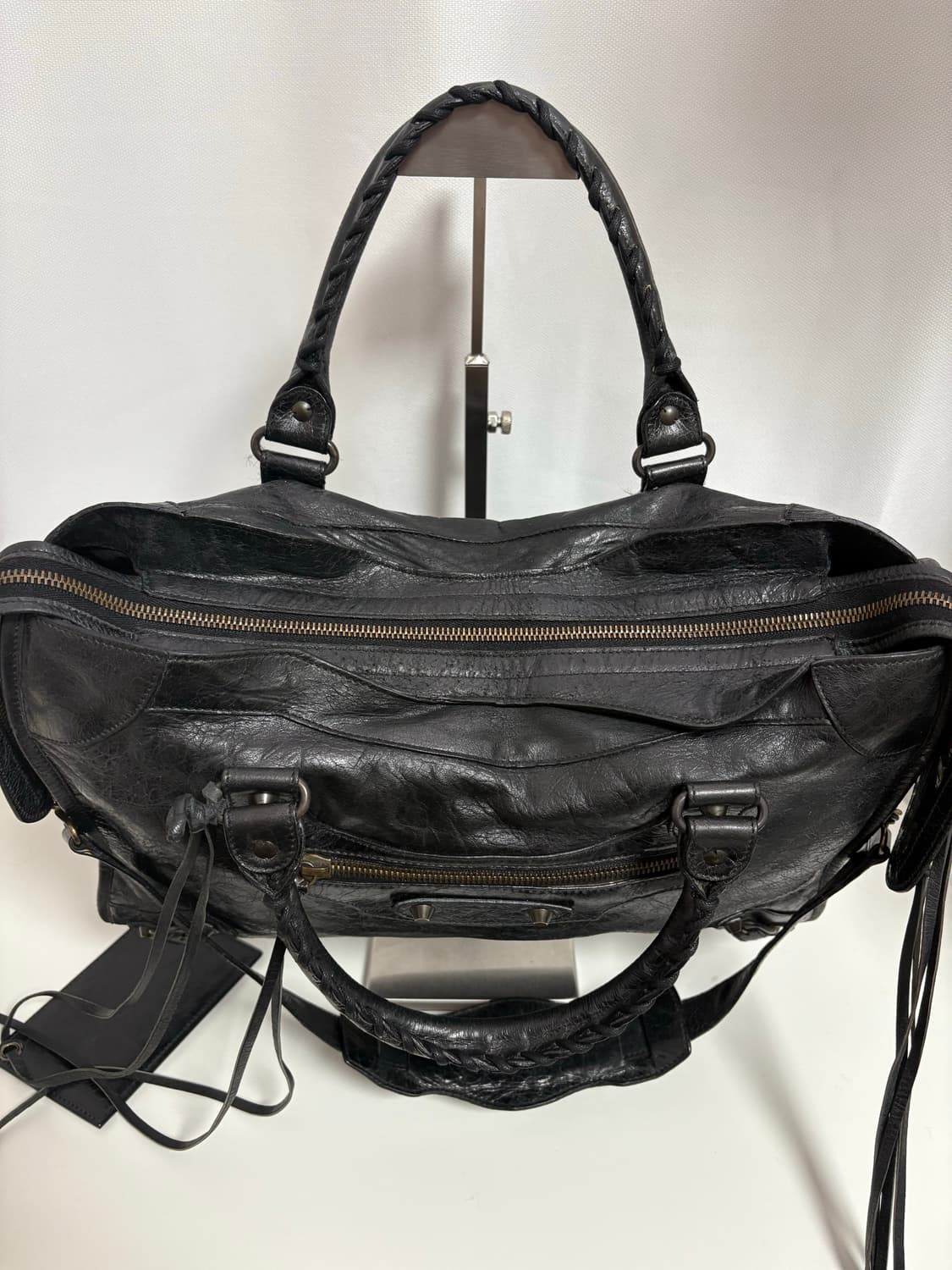 발렌시아가 시티 모터백 블랙 미디움 상품이미지5