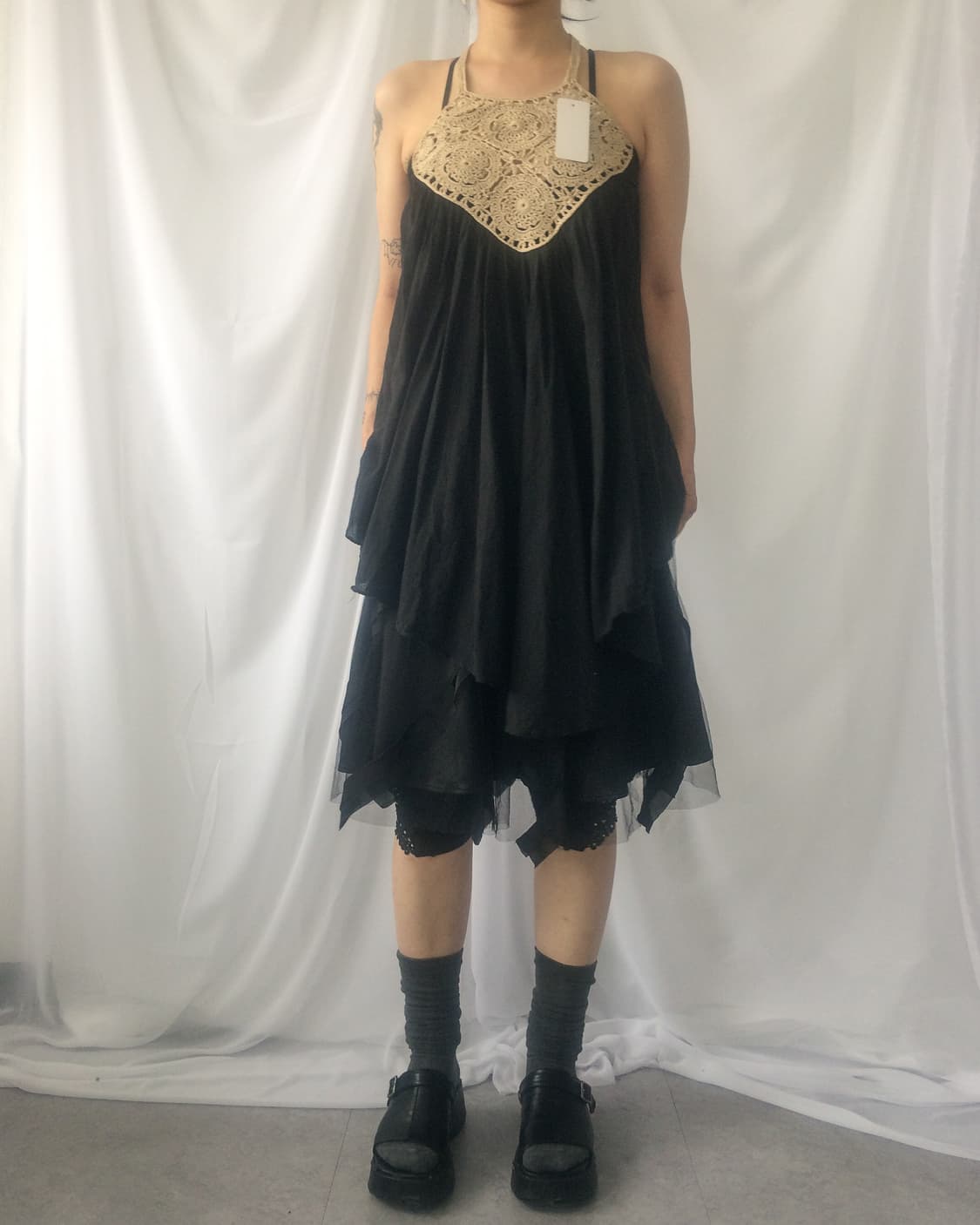 Crochet point tied holter neck top 상품이미지8