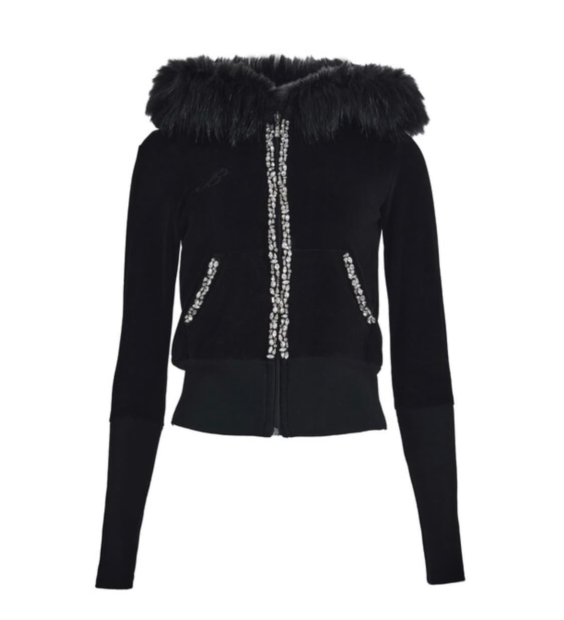 베이비메탈클럽 베메클 글램 퍼 벨루아 후드집업 후집 블랙 상품이미지1