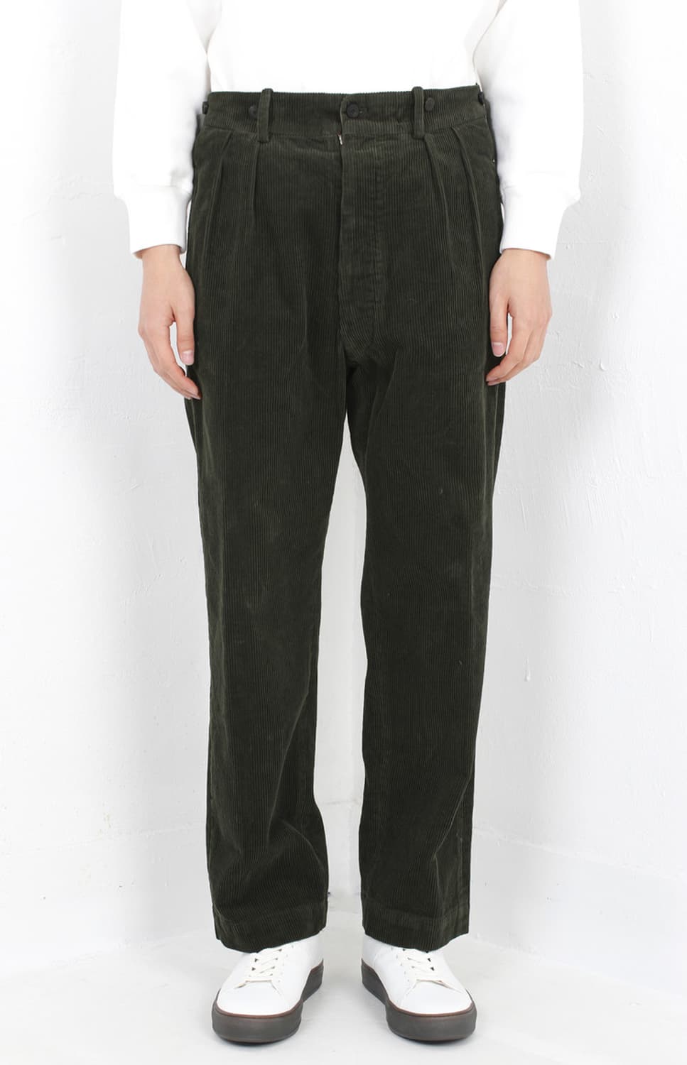 [M] 도큐먼트 코듀로이 50's 밀리터리 트라우저 카키 document 상품이미지1