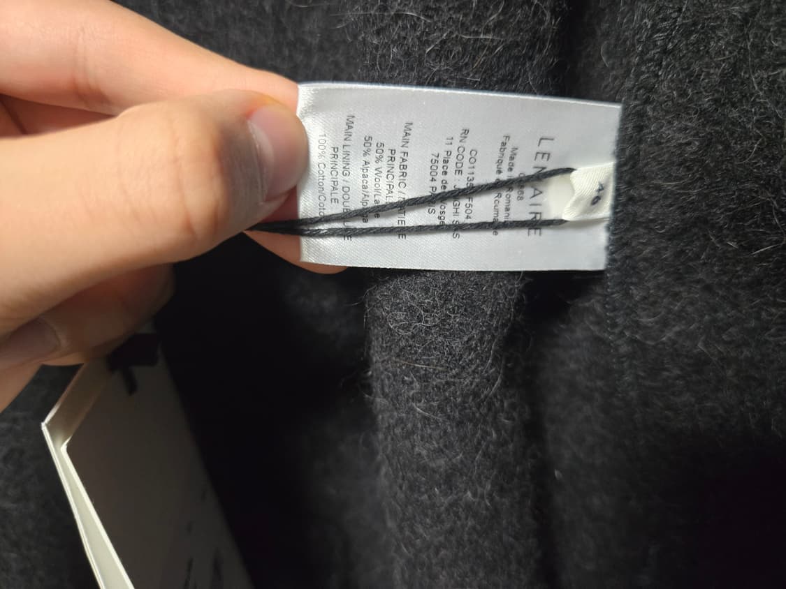 르메르 25fw 베스로브 코트 블랙 46 상품이미지8