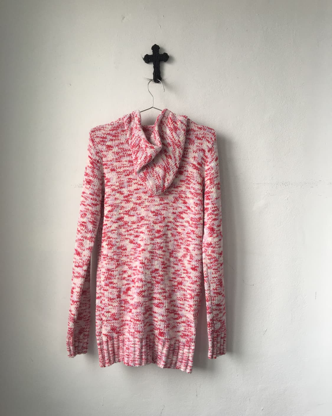 Pom pom hood knit zip up 상품이미지3