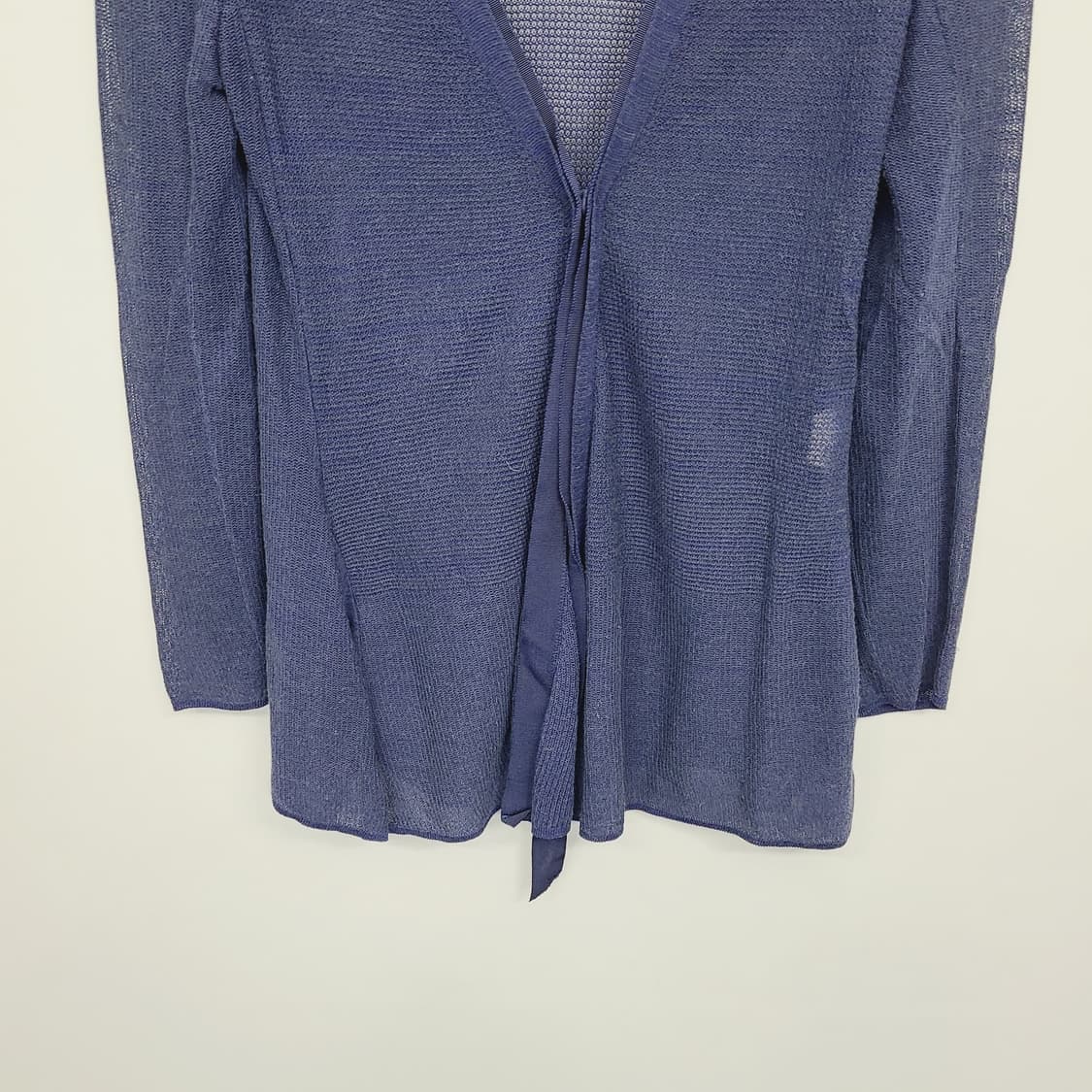  [정품] 한섬 마인(MINE) 시스루 메쉬 리본 가디건 90(F) 상품이미지4