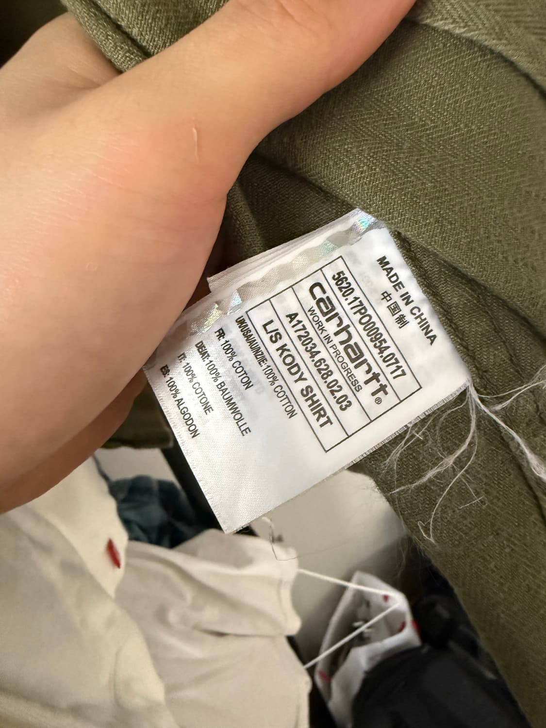 칼하트 wip 밀리터리 셔츠 s사이즈 상품이미지4