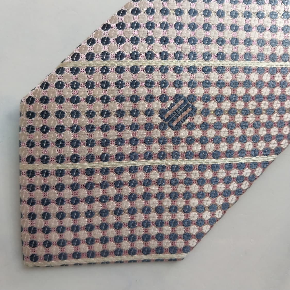 DAKS 닥스 실크 핑크 도트 패턴 넥타이 8.3cm A+등급 K2394 상품이미지7