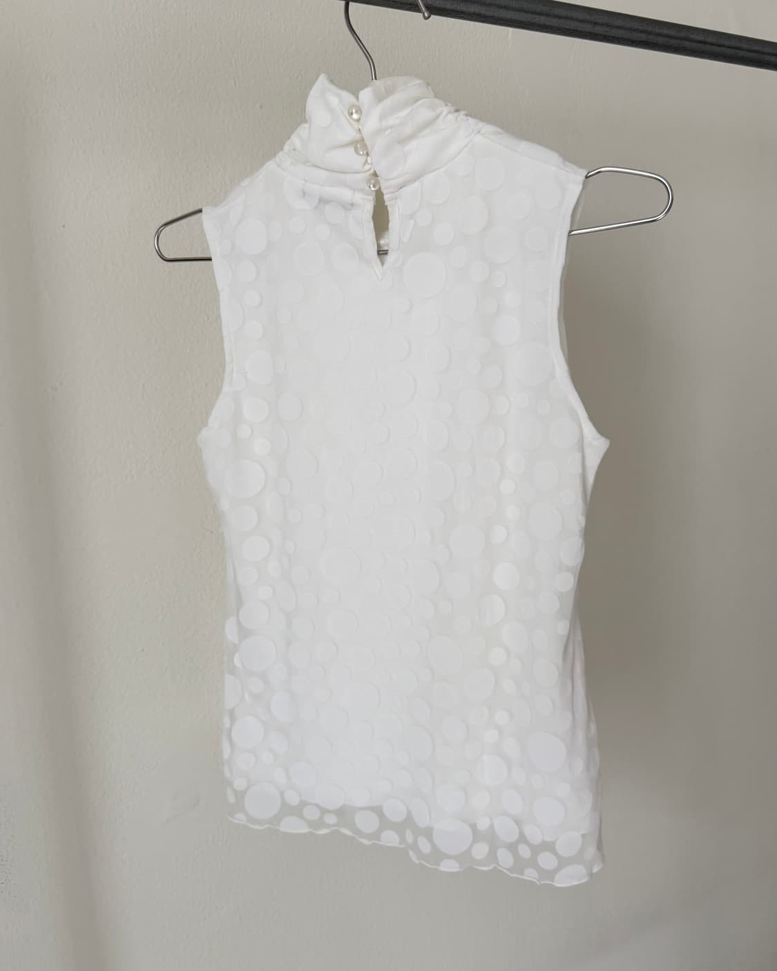 빈티지 도트 슬리브리스 상품이미지3