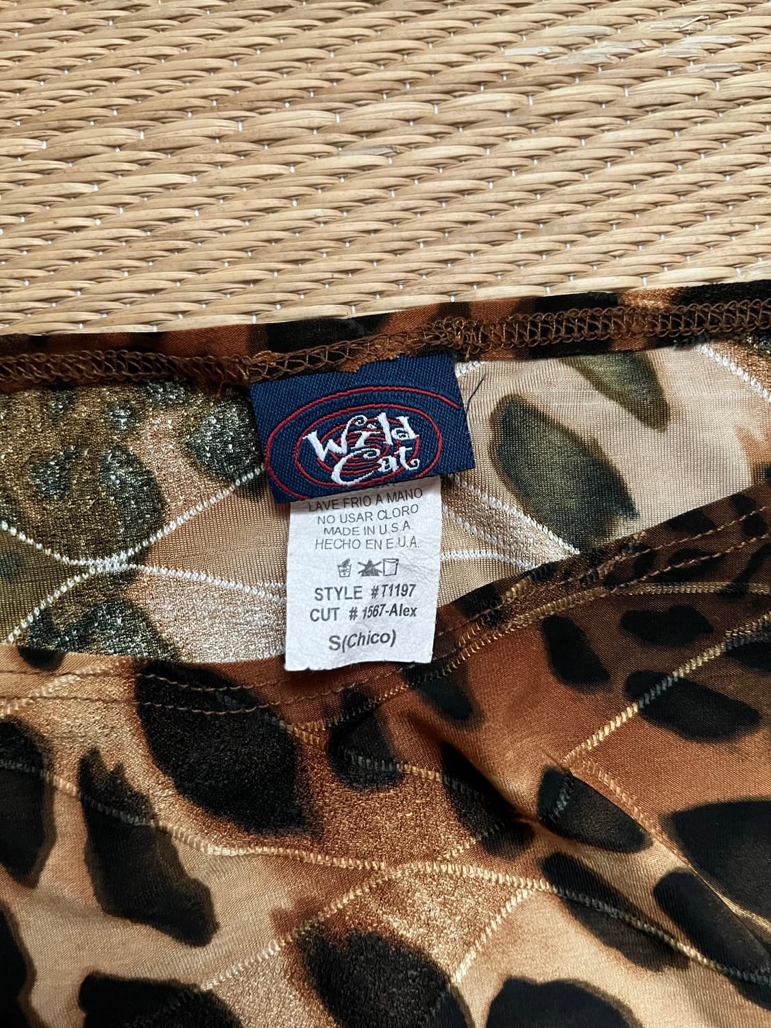 Wildcat y2k 갸루 호피 애니멀프린팅 레오파드 셔링 티셔츠 상품이미지2