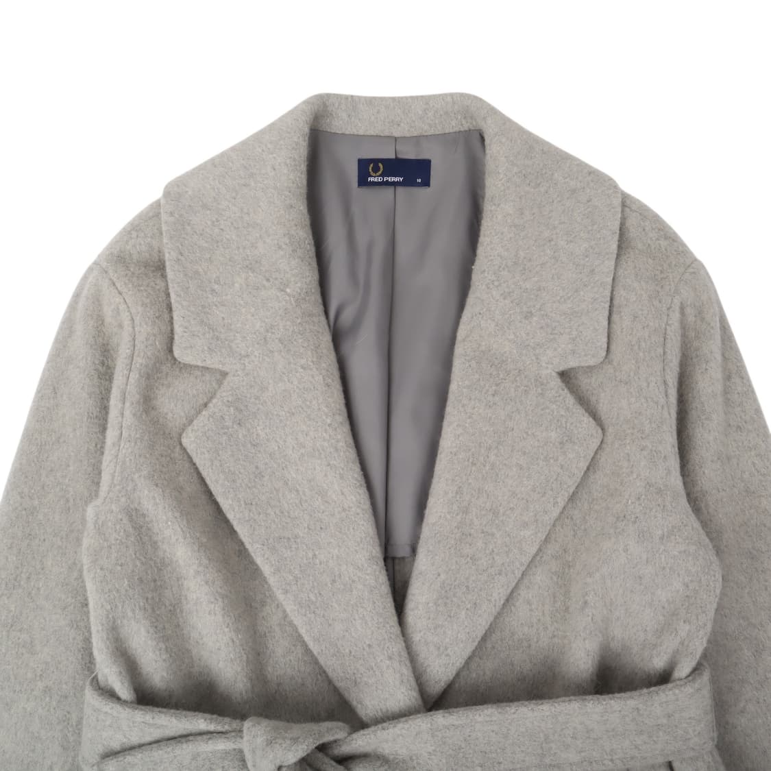 프레드페리 그레이 울 로브 코트 상품이미지2