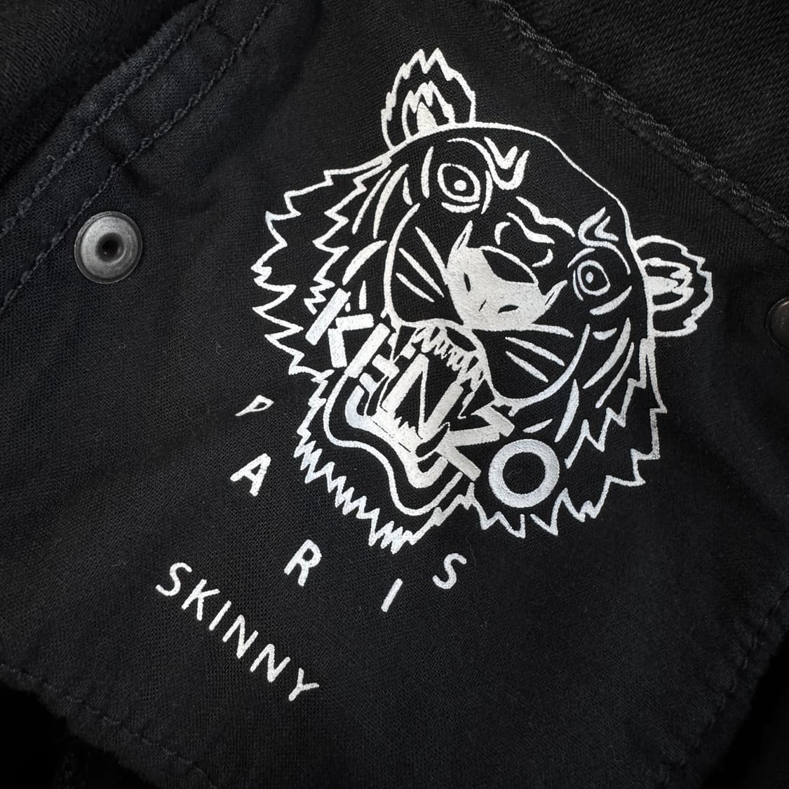 겐조 로고 스키니 블랙 데님 진 상품이미지4