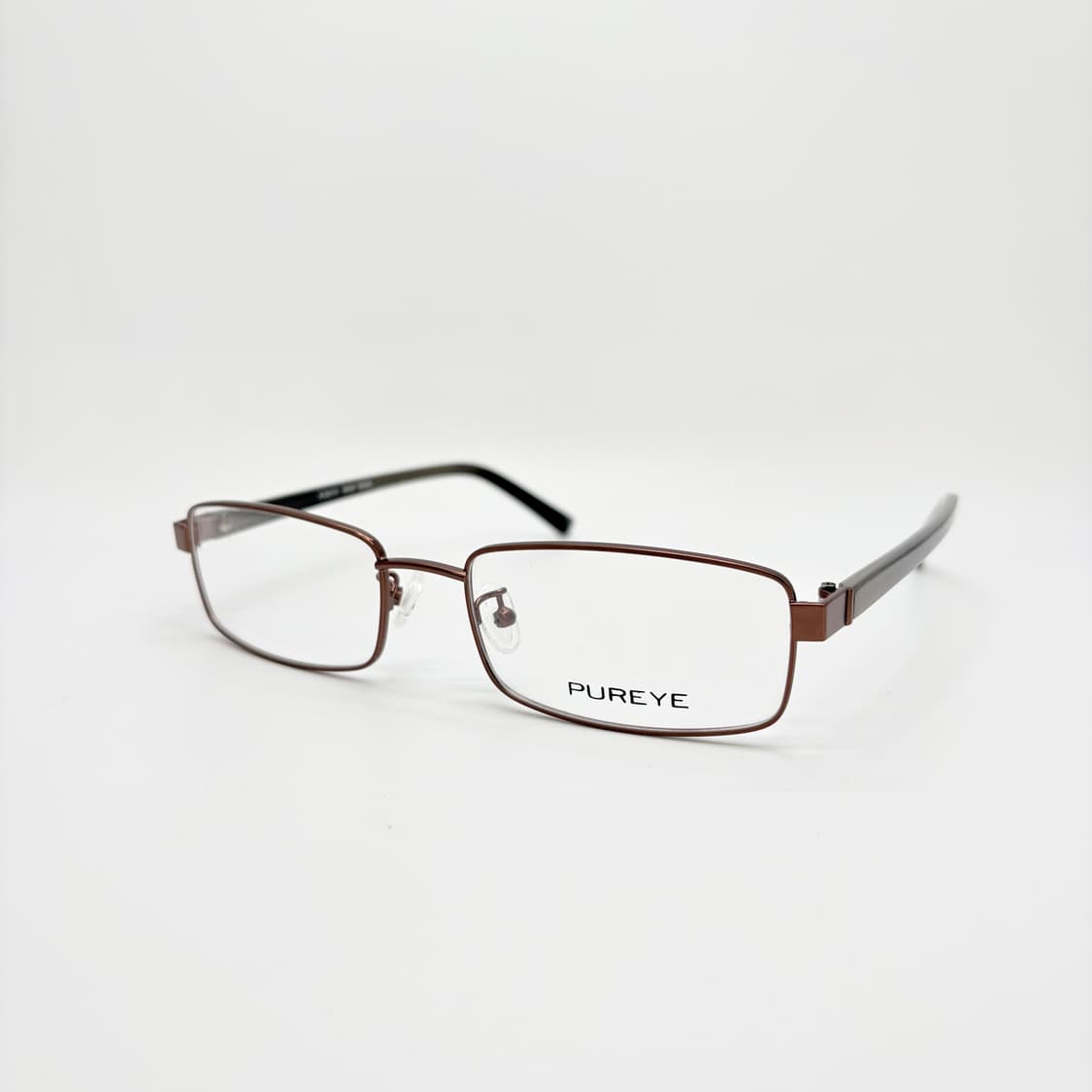 PUREYE 브라운 슬림 스퀘어 메탈테 상품이미지1