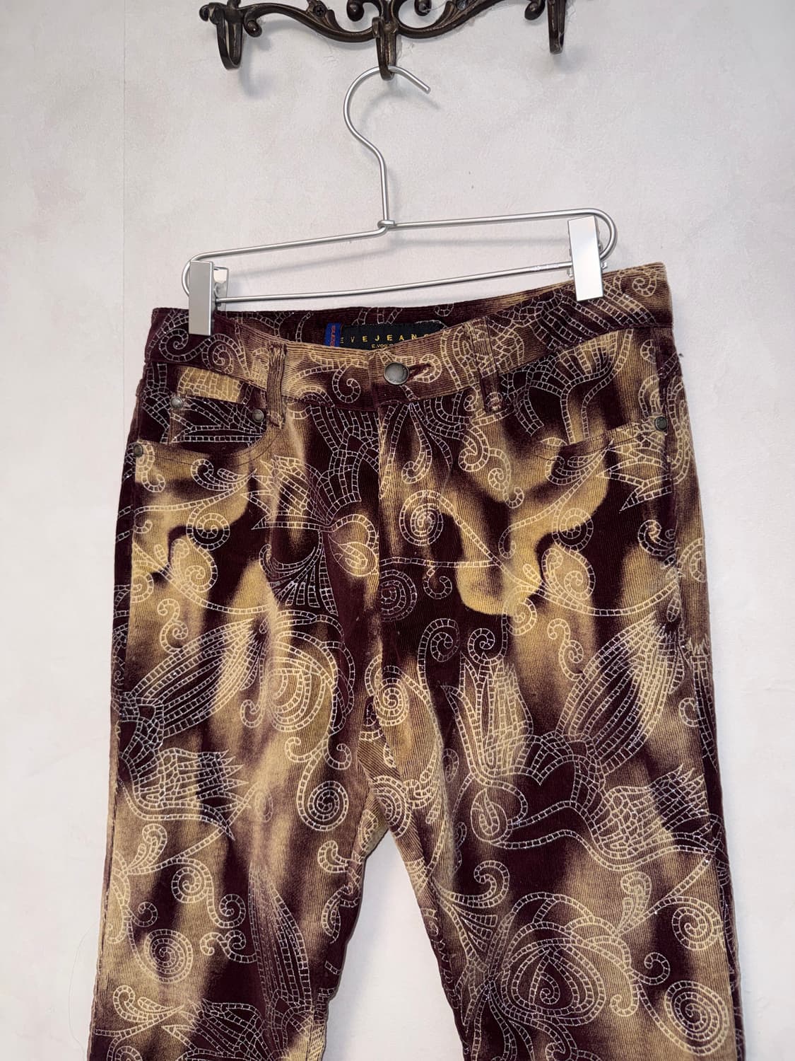 Brown tie dye oriental corduroy 부츠컷팬츠 상품이미지2