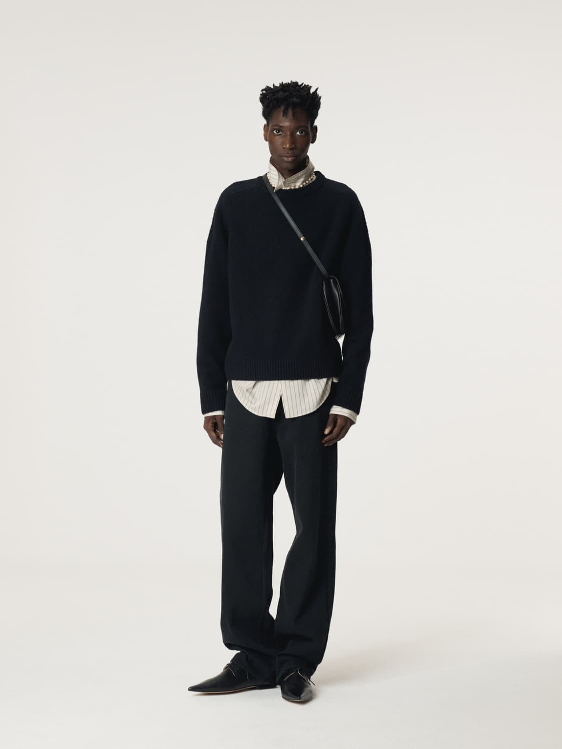 렉토 25FW 루즈핏 데님 팬츠 블랙 상품이미지6