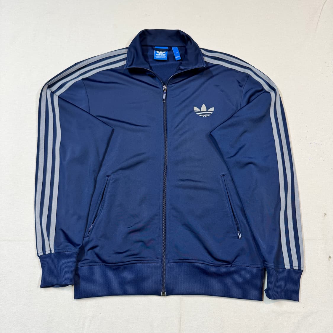 105) 아디다스 파이어버드 네이비 삼선 져지 트랙탑 집업 상품이미지1