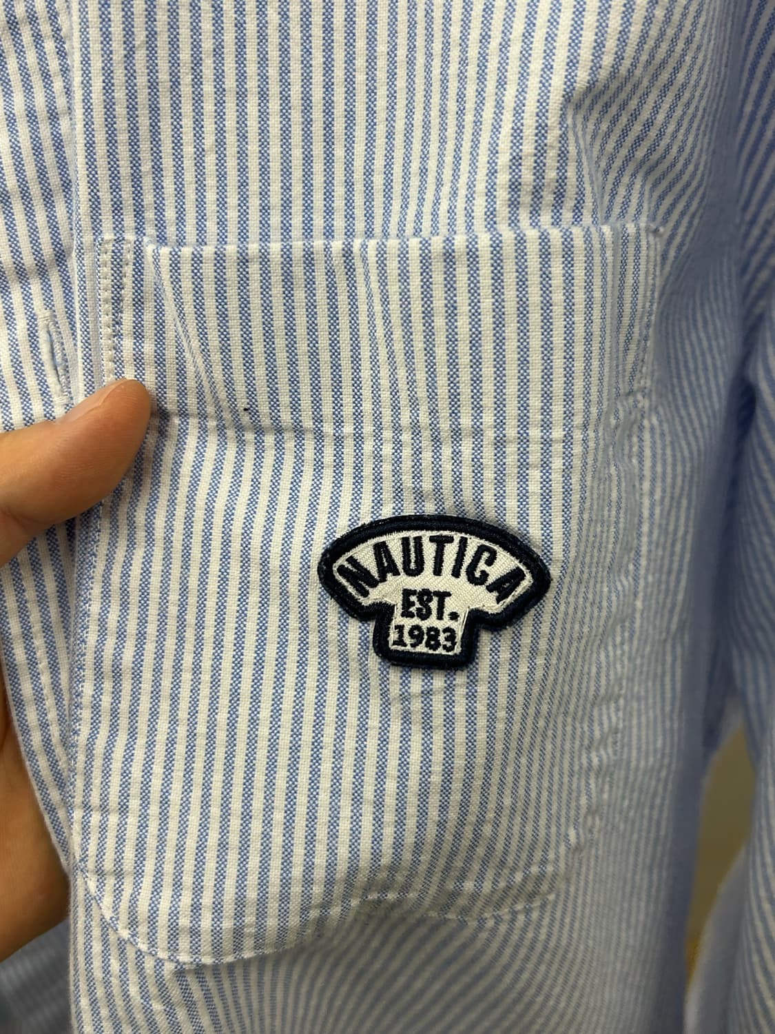 Nautica (노티카) 하늘색 스트라이프 셔츠 상품이미지3