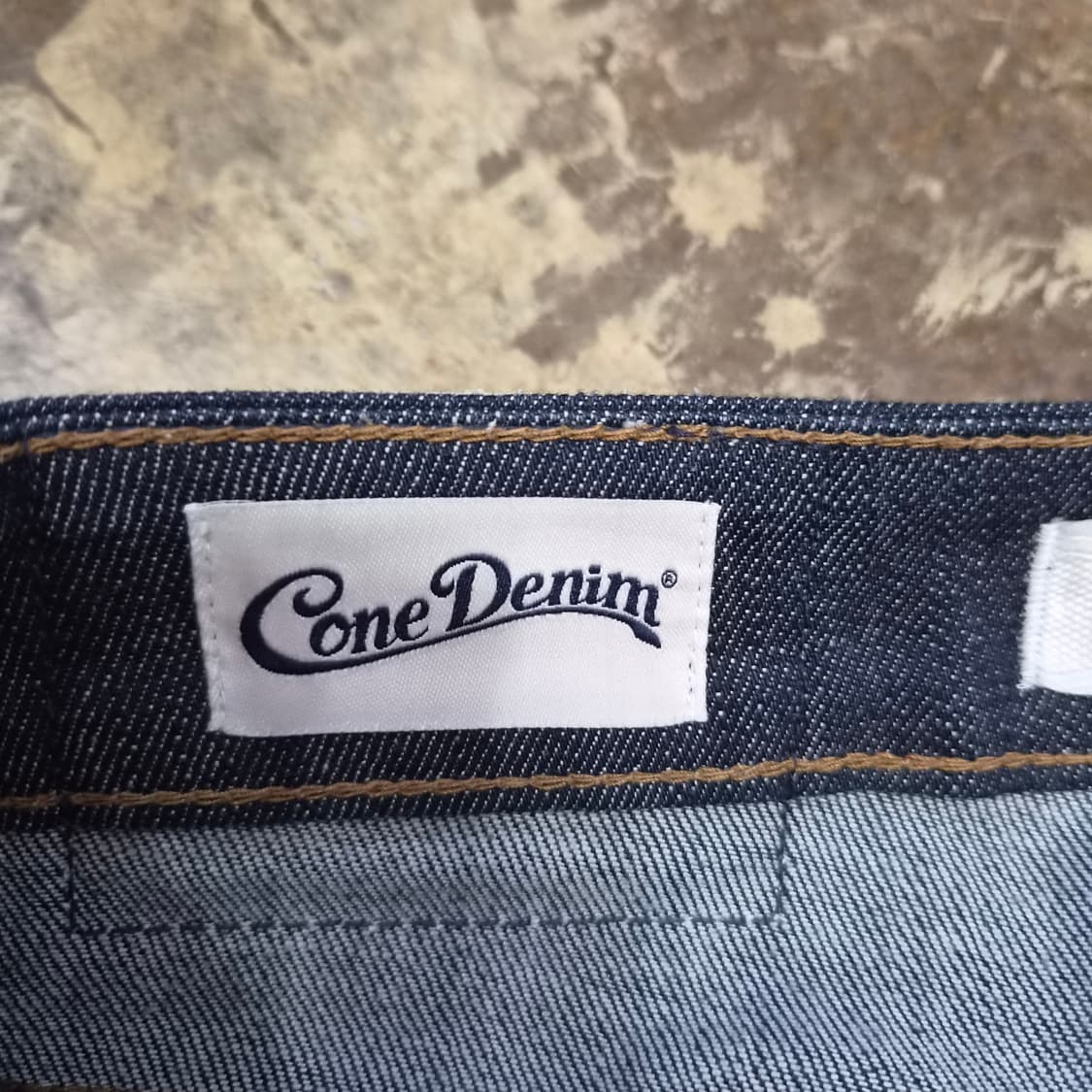 26) 플랙 로그 콘밀원단 하이라이즈 인디고 청바지 데님팬츠 상품이미지6