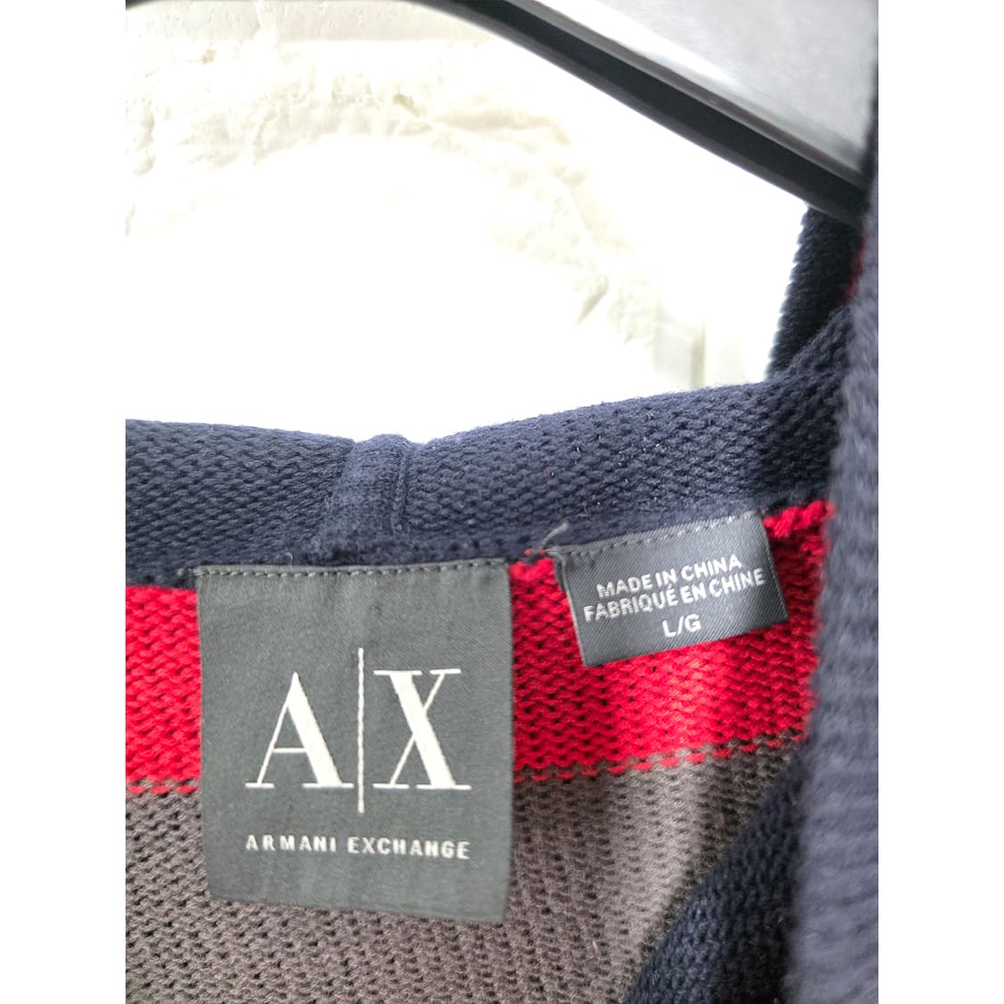 아르마니 알마니 스트라이프 후드 집업 L 상품이미지2