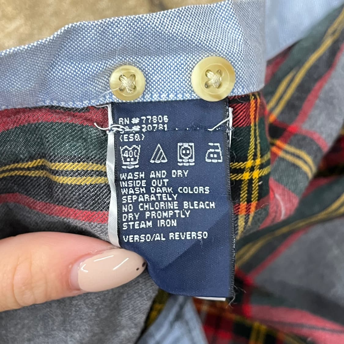 [정품/XL] 토미 힐피거 체크 무늬 셔츠 b17 상품이미지5