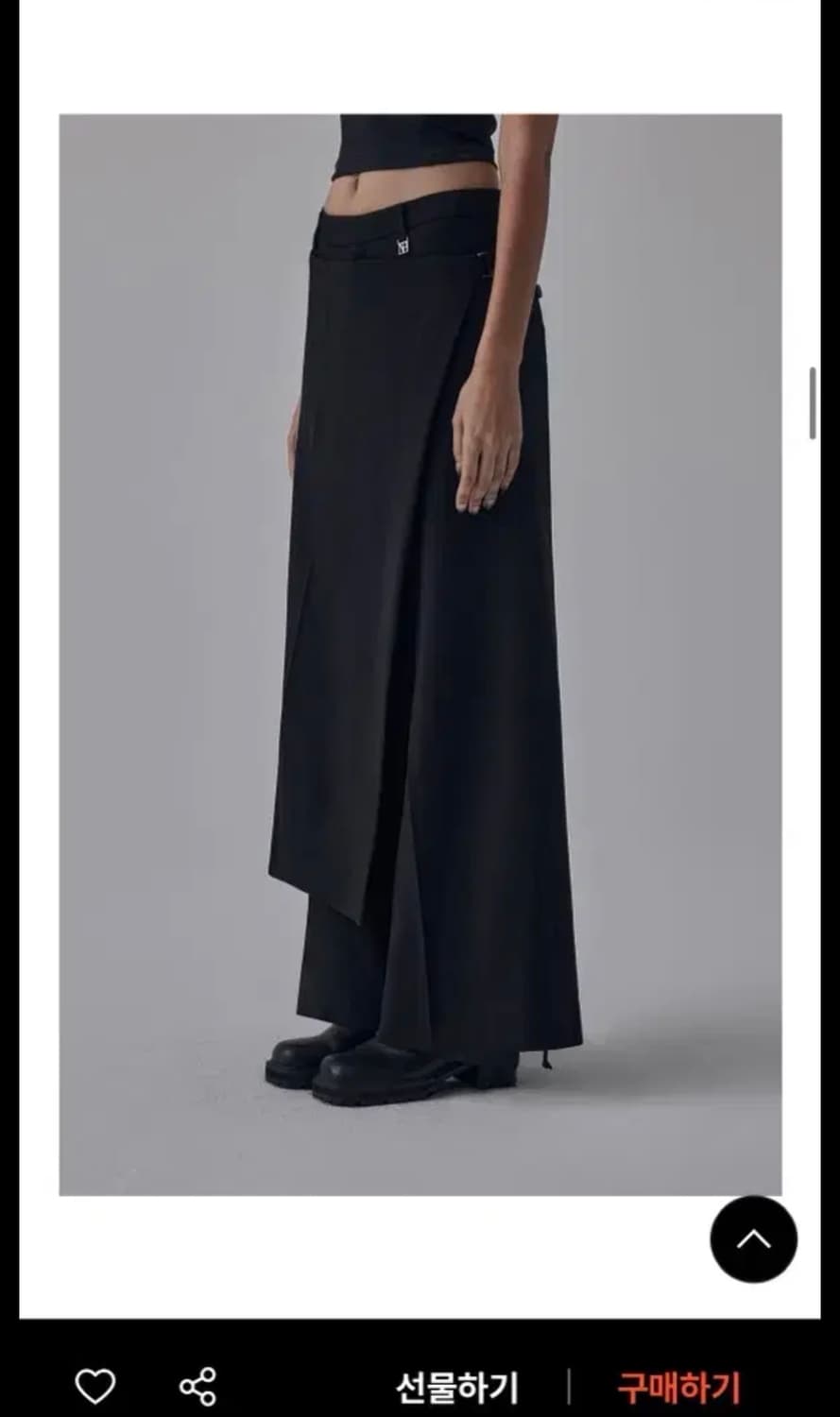 Side Buckle Wrap Skirt Pants 상품이미지3